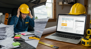 esidential contractor software replacing messy paperwork with organized digital tools, helping contractors reduce costs and boost profits