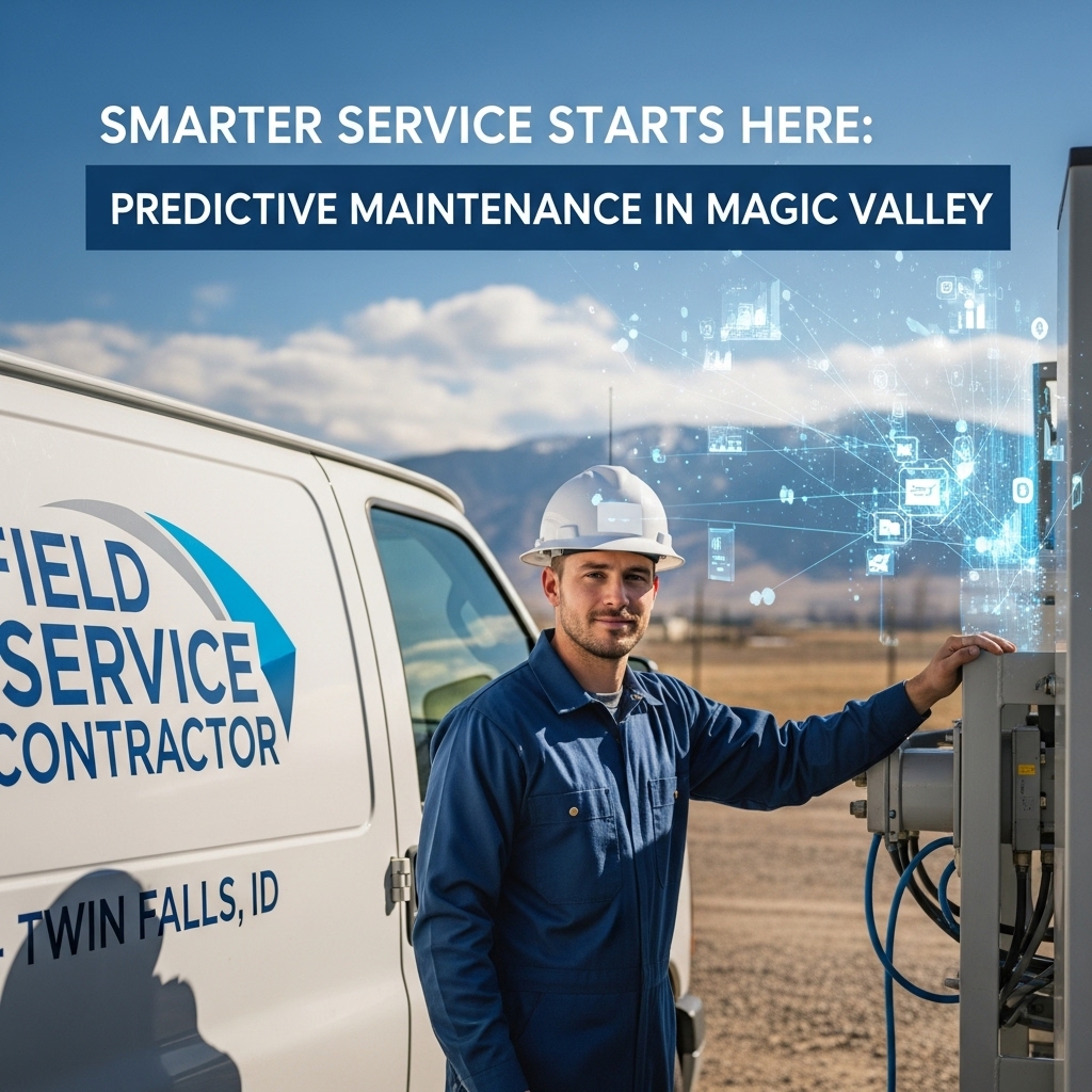 Twin Falls field service contractor using predictive maintenance tools to inspect HVAC system.