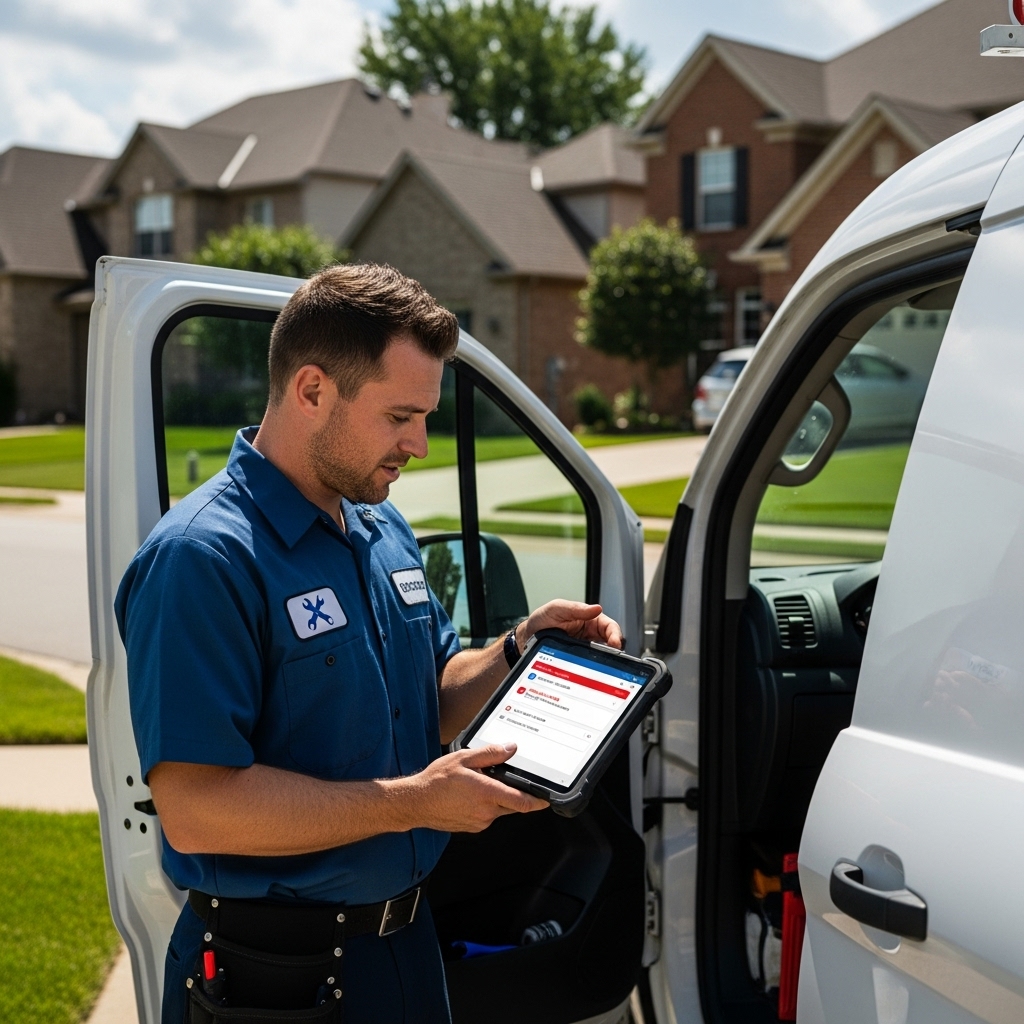 Double book mistake where one field service technician is scheduled for two jobs at the same time